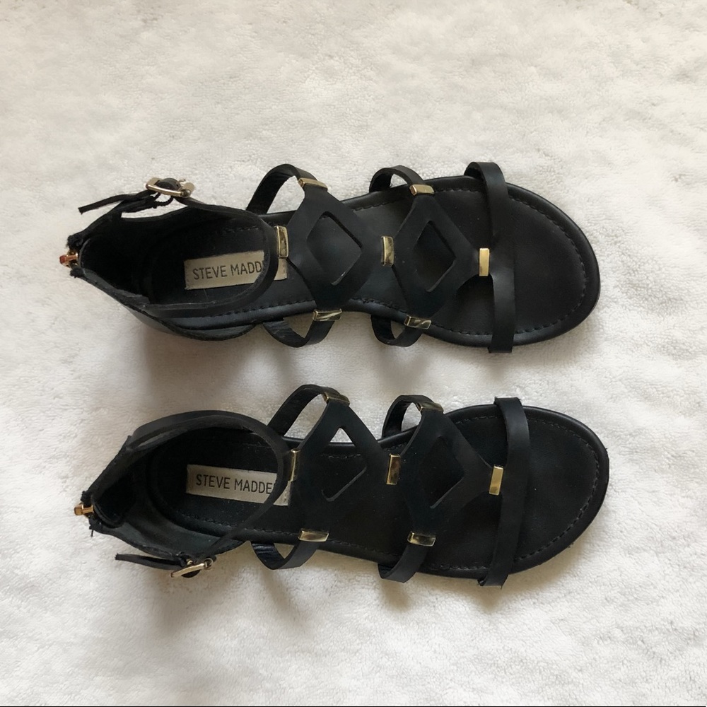 Steve Madden Gladiator Black Sandals